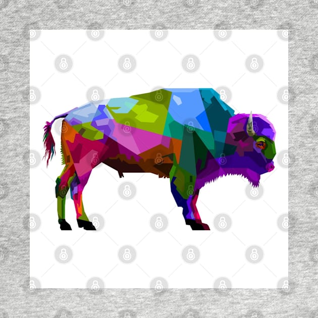 Bison by Hand-drawn